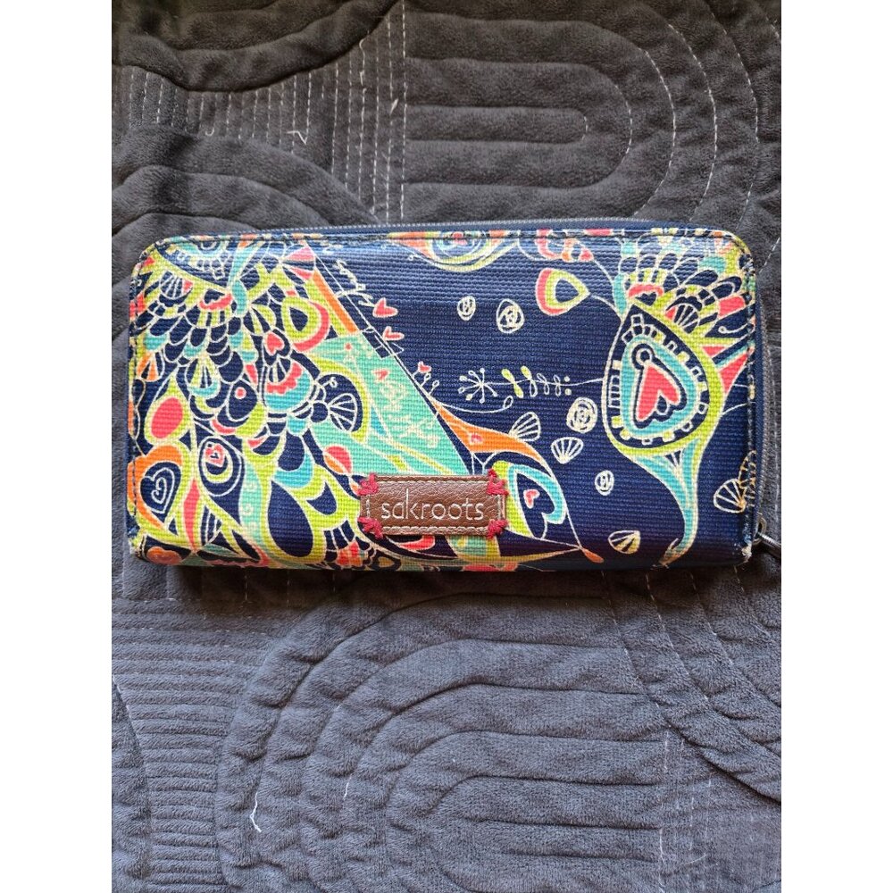 sakroots Colorful Zip Around Wallet Organizer